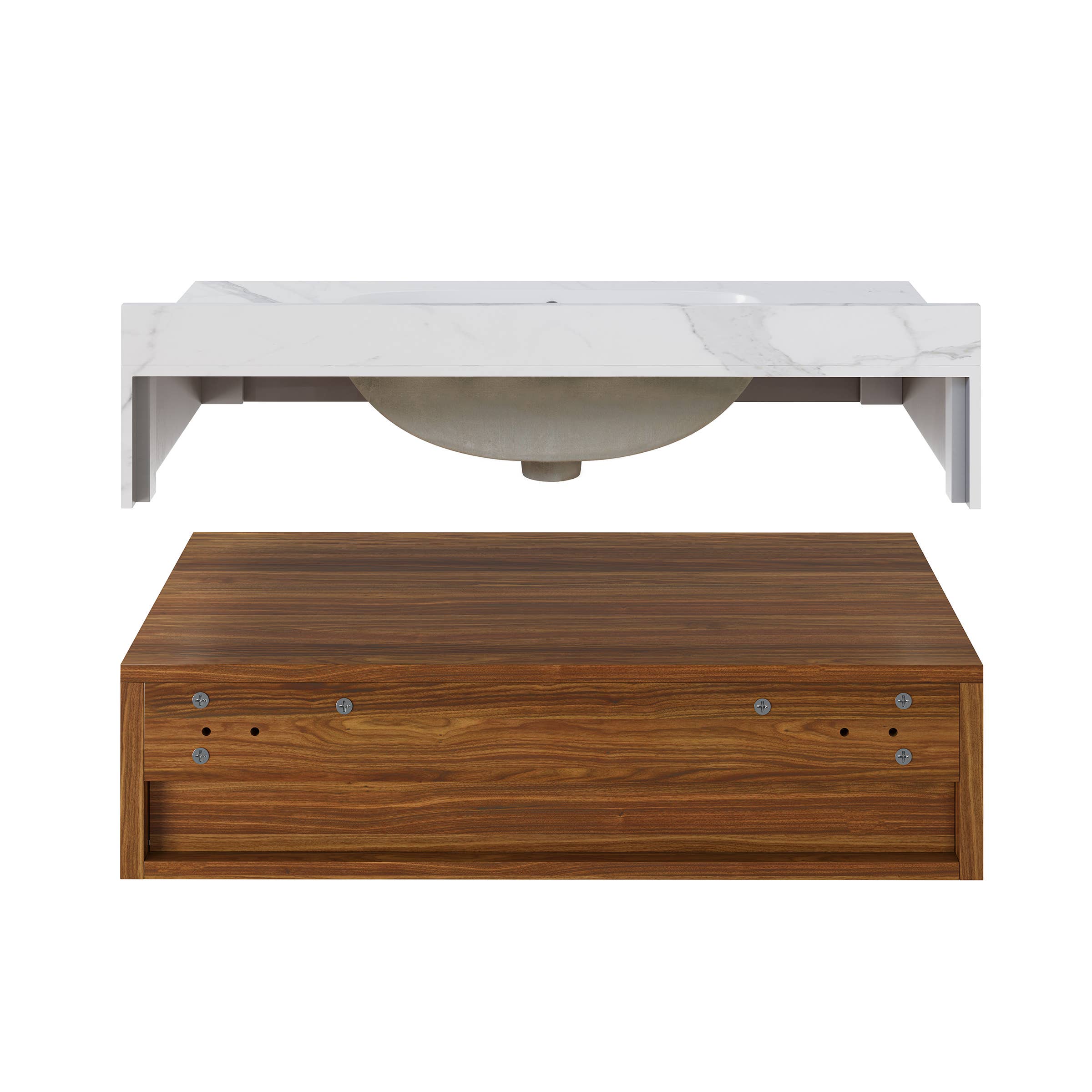 Swiss Madison - Wholesale Vanity Mirror - Avancer Wall-Mounted Bathroom Vanity with Marble Sink Top9