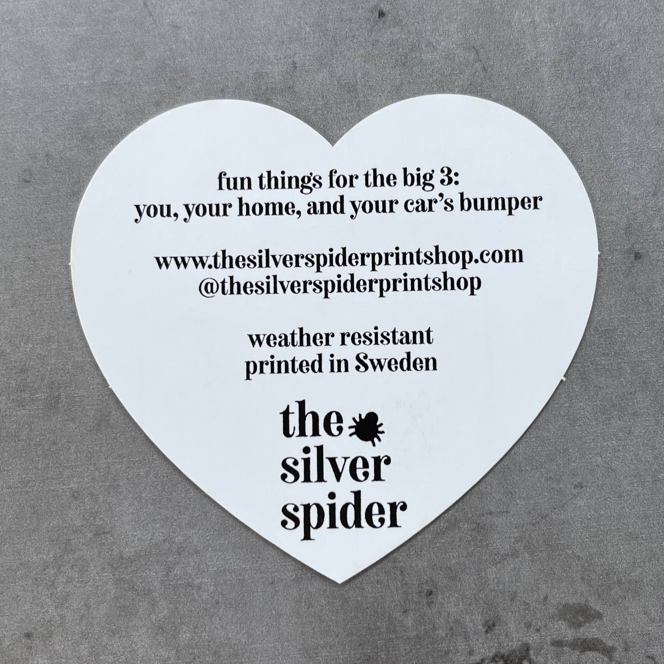 The Silver Spider – Großhandel Aufkleber – Boba Heart Sticker Restaurant Feinschmeckergeschenke1