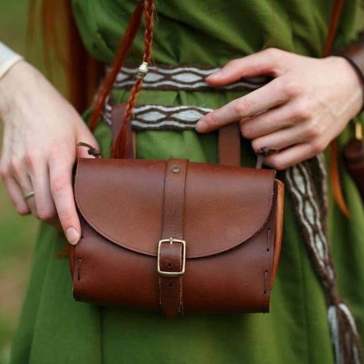 Medieval Leather Hip Bag for wholesale by Outcast Props