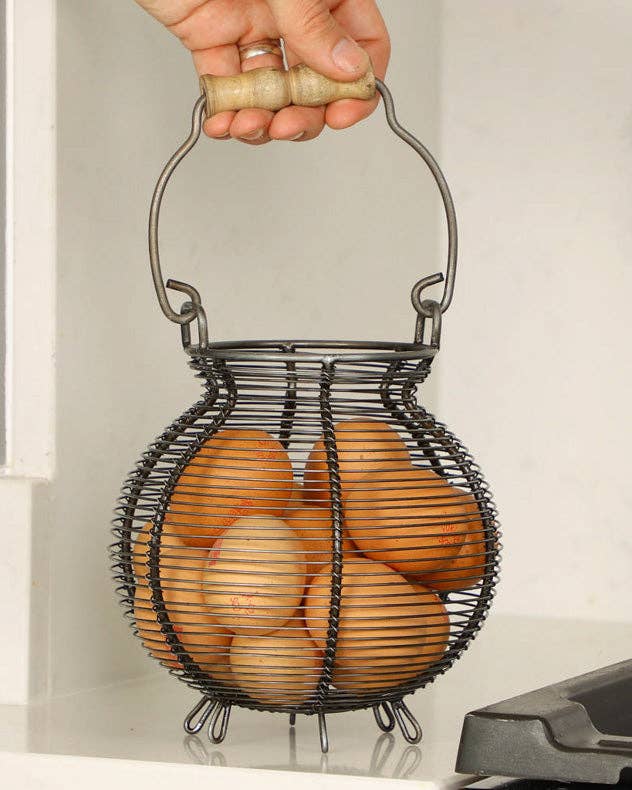 Dibor – wholesale Egg cup/holder – Large Wire Egg Basket Caddy3