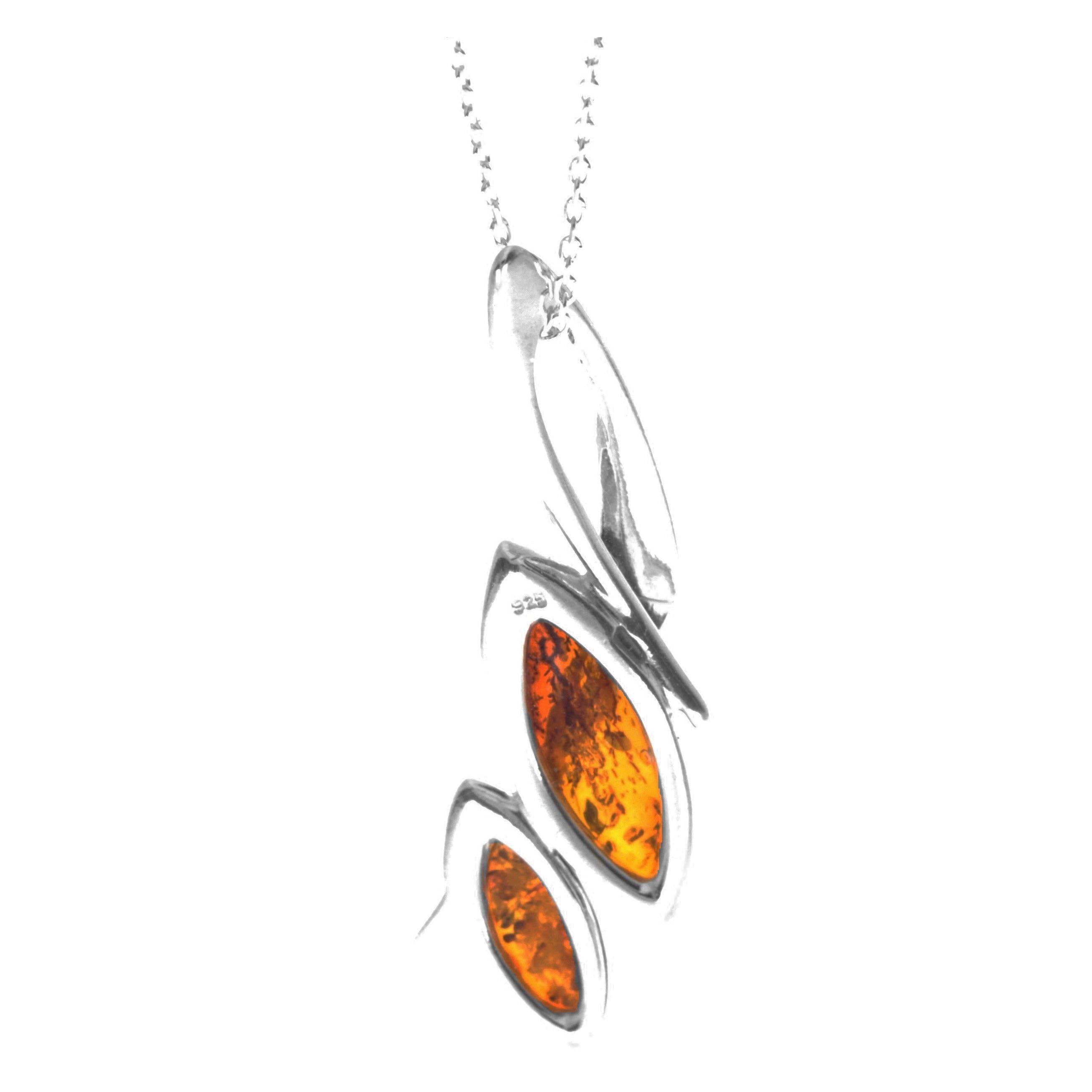 SilverAmber Jewellery – wholesale Hänge-/berlockhalsband – 925 Sterling Silver & Äkta Baltic Amber Modern hänge - GL2214