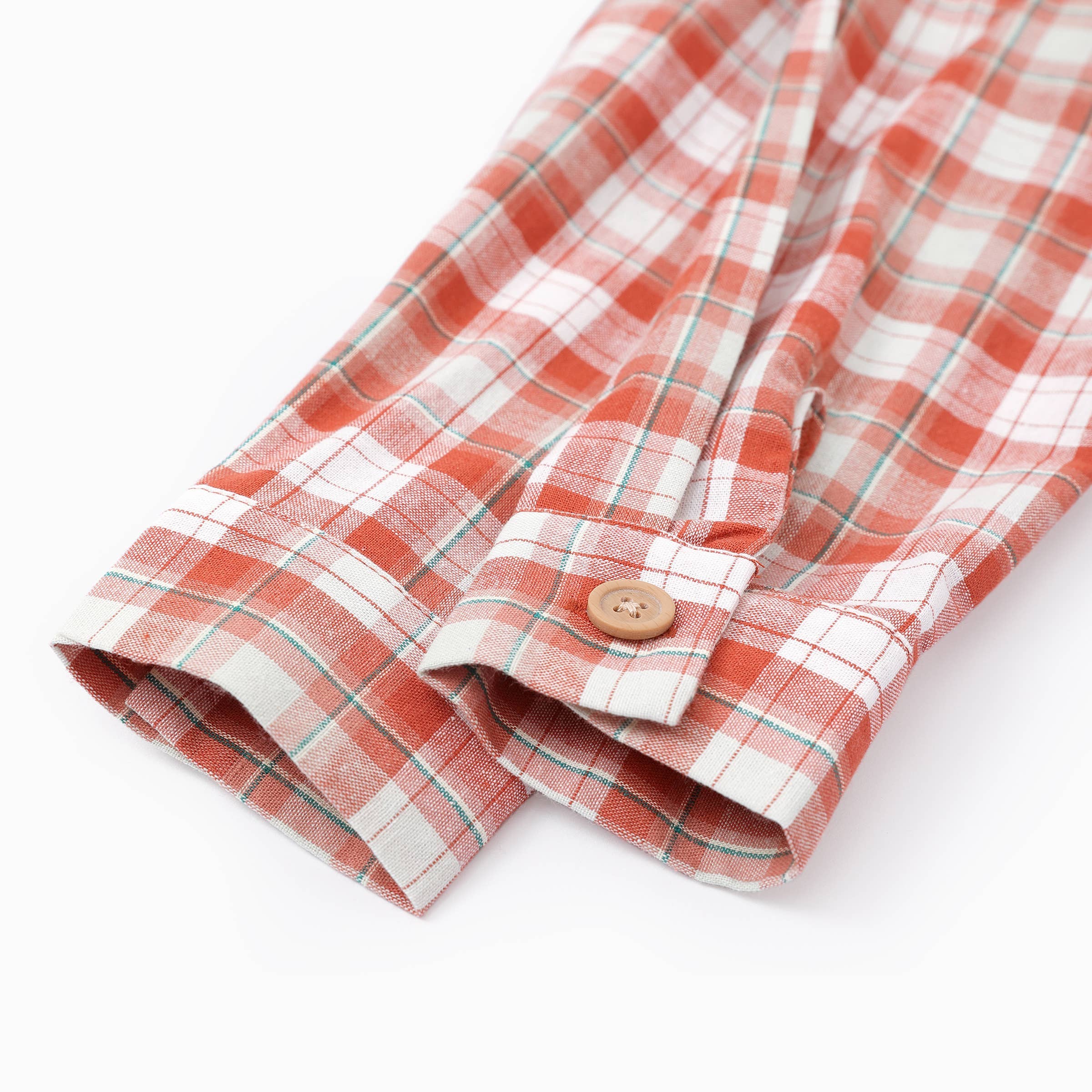 Orange Family Matching Plaid Shirt or Shirred Bodice Tiered Dress for wholesale on Faire12