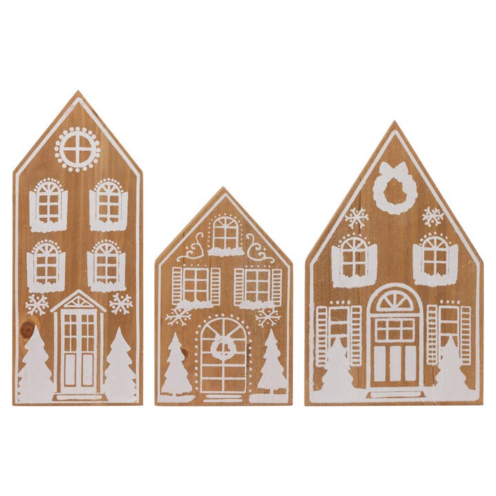 Boston International - Wholesale Christmas Decoration - Gingerbread Houses Set of 3 Christmas Décor