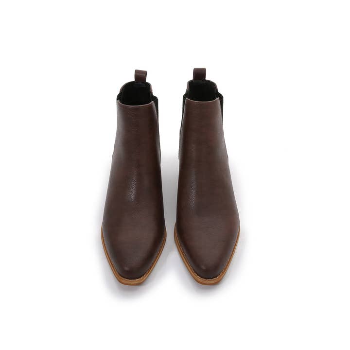 Shop Lev – Botins - Mulher por atacado – Botas femininas casuais de cano curto com salto de madeira - kit5