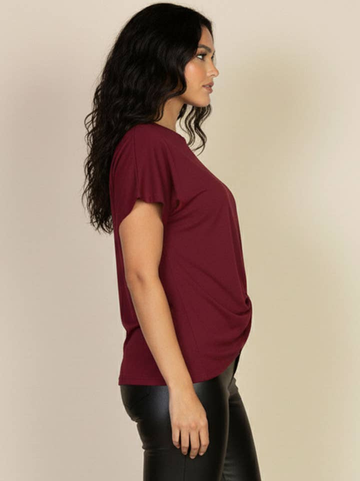 CAPELLA APPAREL - Wholesale T-Shirt - Women's - Batwing Sleeve Twist Front Tee4