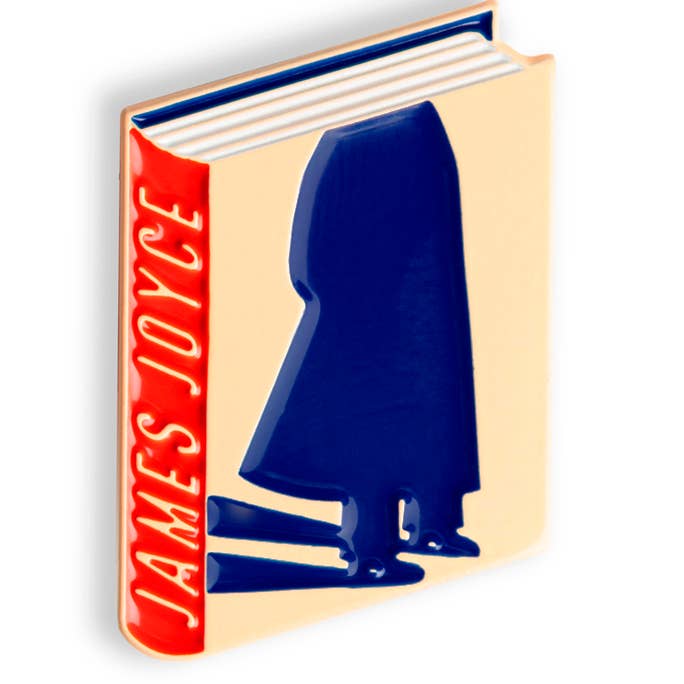 Judy Kaufmann - Wholesale Lapel Pin/Button - James Joyce Enamel Pin for Bookshops2