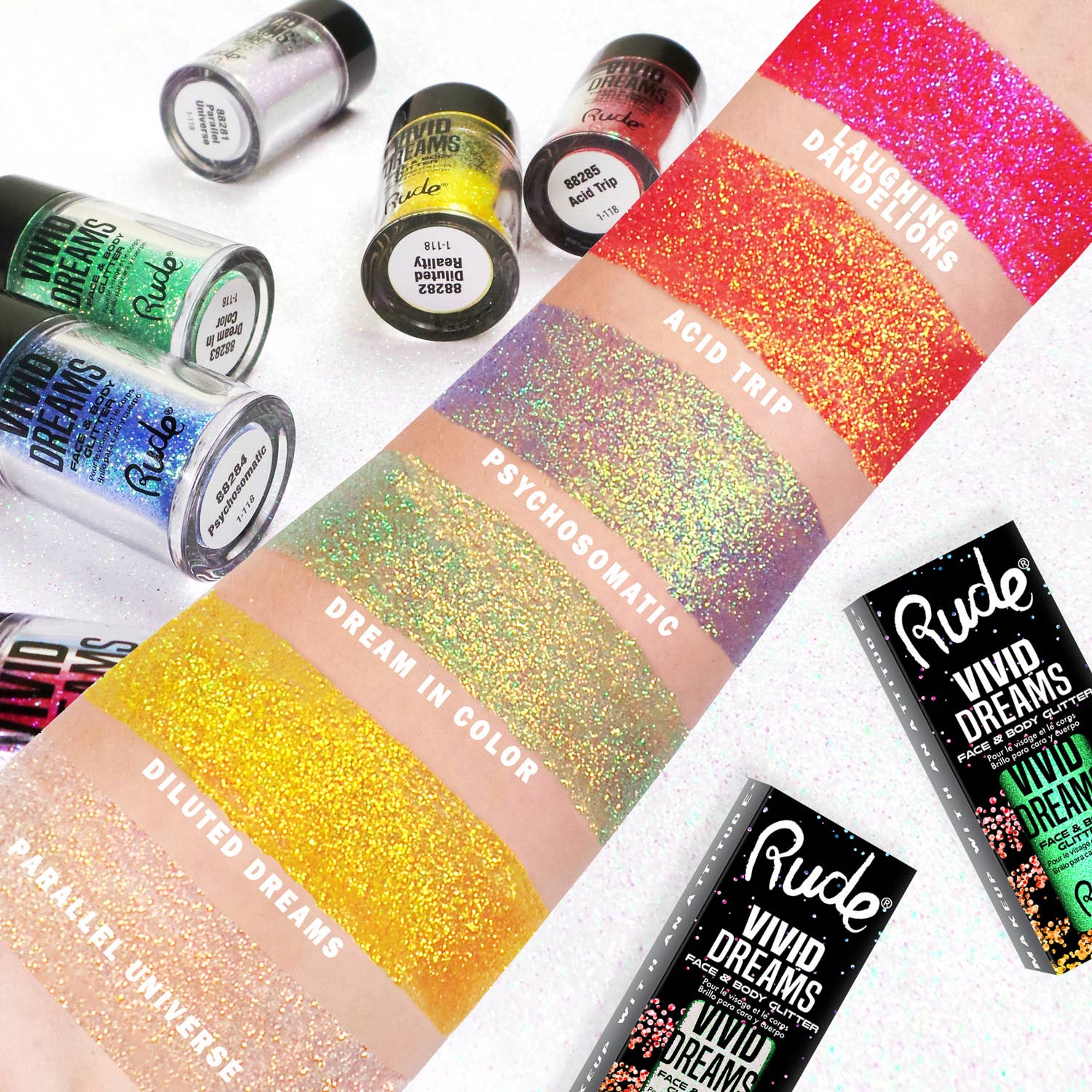 Rude Cosmetics - Wholesale Body Glitter/Shimmer - Vivid Dreams Face & Body Glitter22