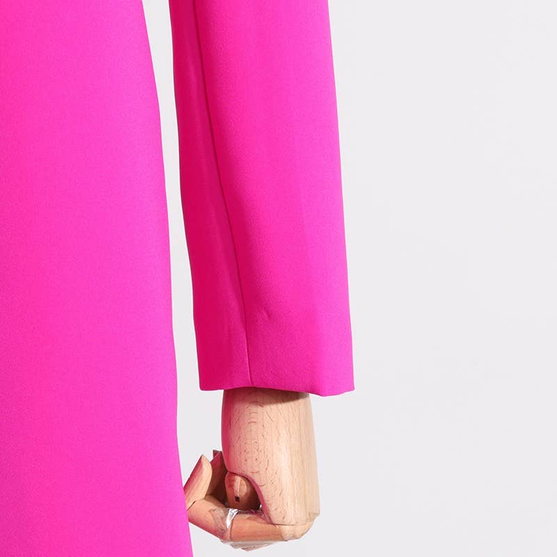 Productseeker - Vente Blazer – femme - BL067 Blazer rose à col en strass pour femmes11