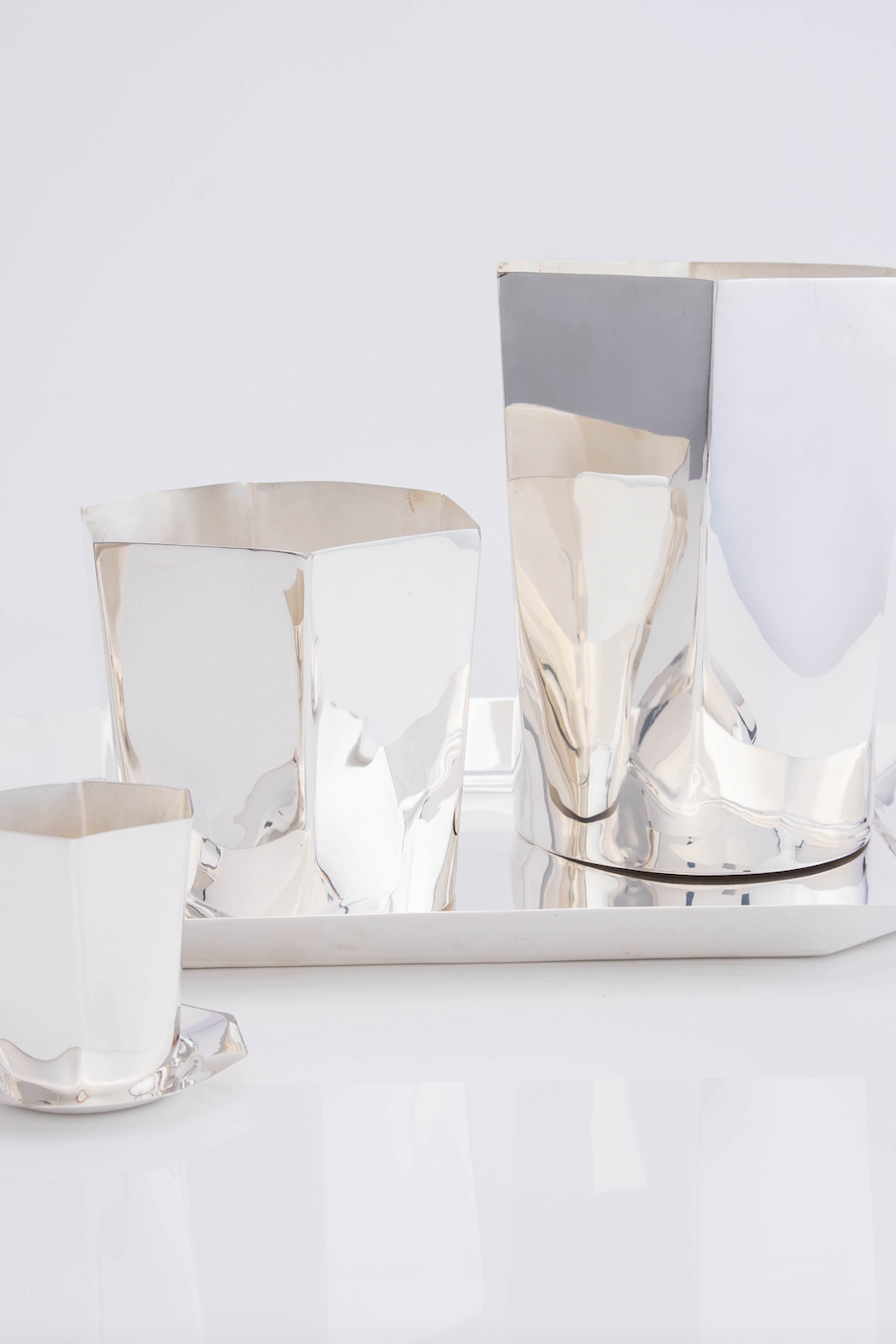 ESENCIAL HOGAR - Wholesale Ice Bucket - Hexagon Silver-Plated Ice Bucket7