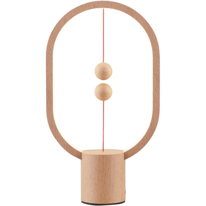 Allocacoc DesignNest - Wholesale Accent/Desk Lamp - Heng Balance Lamp Ellipse Mini USB-C; Portable; LIGHT WOOD