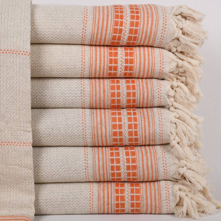 Orange Blanket, Cozy Bedcover for Any Room for wholesale by Organic Turkish Towels