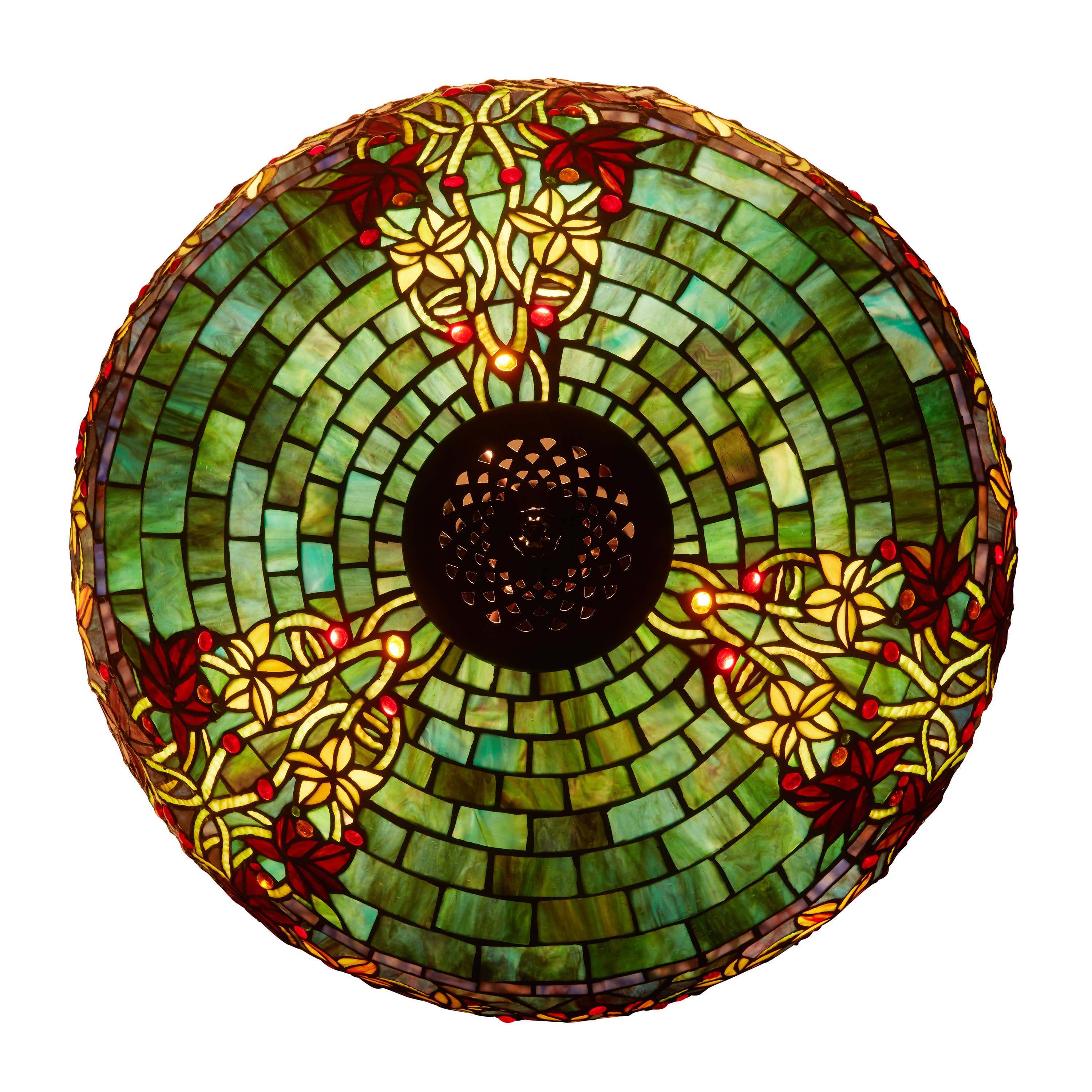 River of Goods - Wholesale Floor Lamp - 65"H Hampstead Green Tiffany Style Stained Glass Floor Lamp10