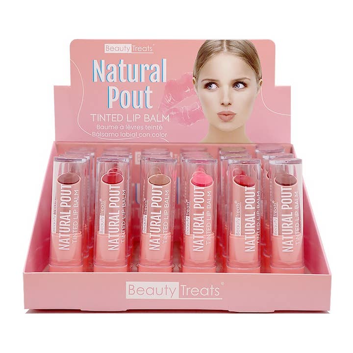 PINEAPPLE Beauty - Wholesale Lip Balm - Beauty Treats 612 Natural Pout Tinted Lip Balm - 24pc1