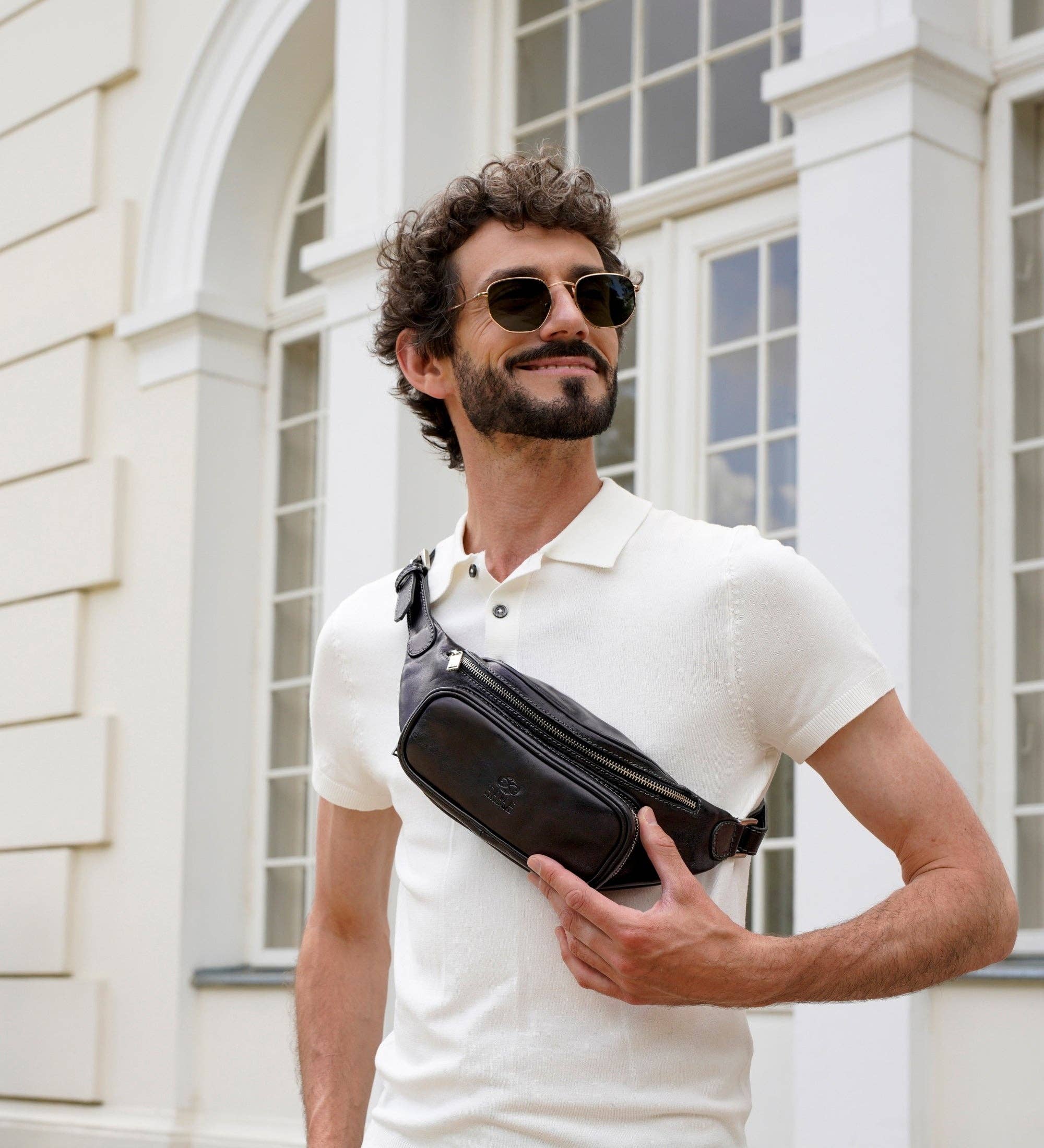 Time Resistance - Wholesale Belt Bag - Unisex - Leather Sling Bag Belly Bag - Independent People49