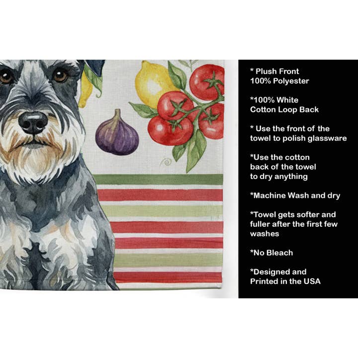 Caroline's Treasures - Wholesale Hand Towel - Schnauzer Vegetables Towel WDK84012