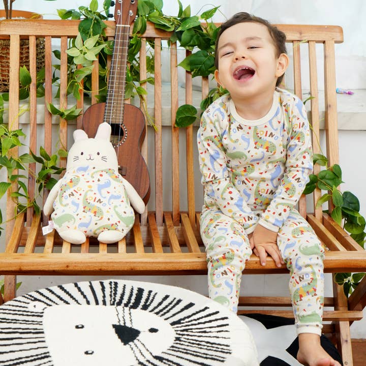 WithOrganic - Wholesale Sleepwear Set - Kids - Organic Pajama Set with Matching Security Doll - Dinosaur4