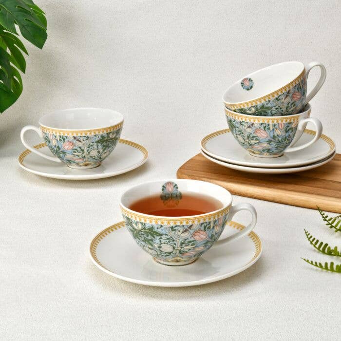STP - Wholesale Tea Set - Morris Garden Porcelain Teacup and Saucer Set of 8 pcs1