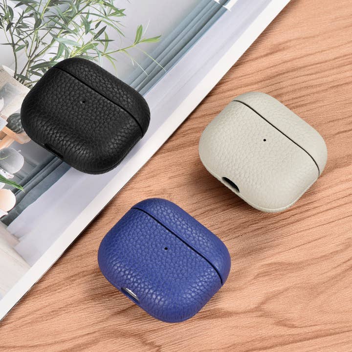CairPods - Wholesale Earphone/Headphone Case - Unisex - Genuine Leather Pebble Series AirPods 3 Case