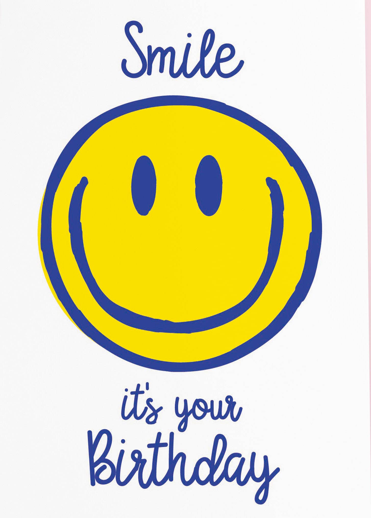 Studio Inktvis - Wholesale Birthday Card - Postcard Smile it's your Birthday witk smiley4