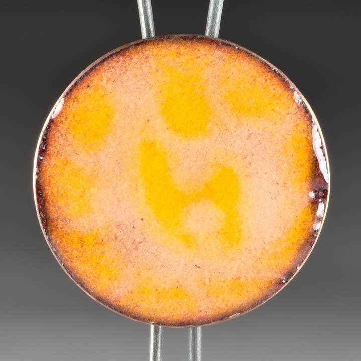 Imán de Arte en Esmalte de Cobre, Disco Solar Dorado para venta al por mayor de Kristin Ellis