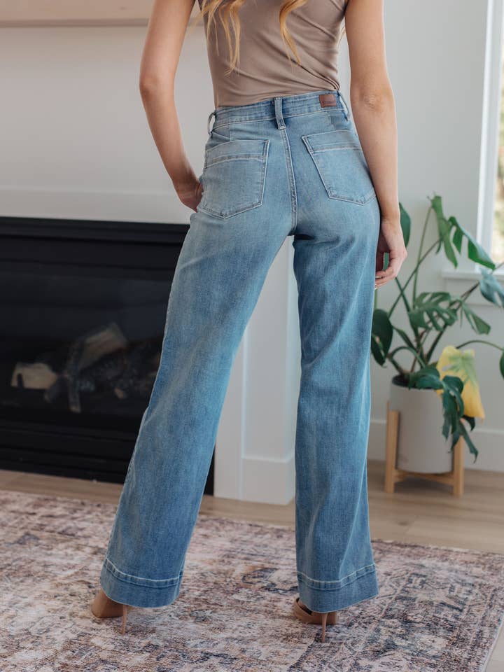 Effortless Elegance Boutique – Großhandel Jeans – Damen – Mindy Jeans mit mittelhohem Bund und weitem Bein7