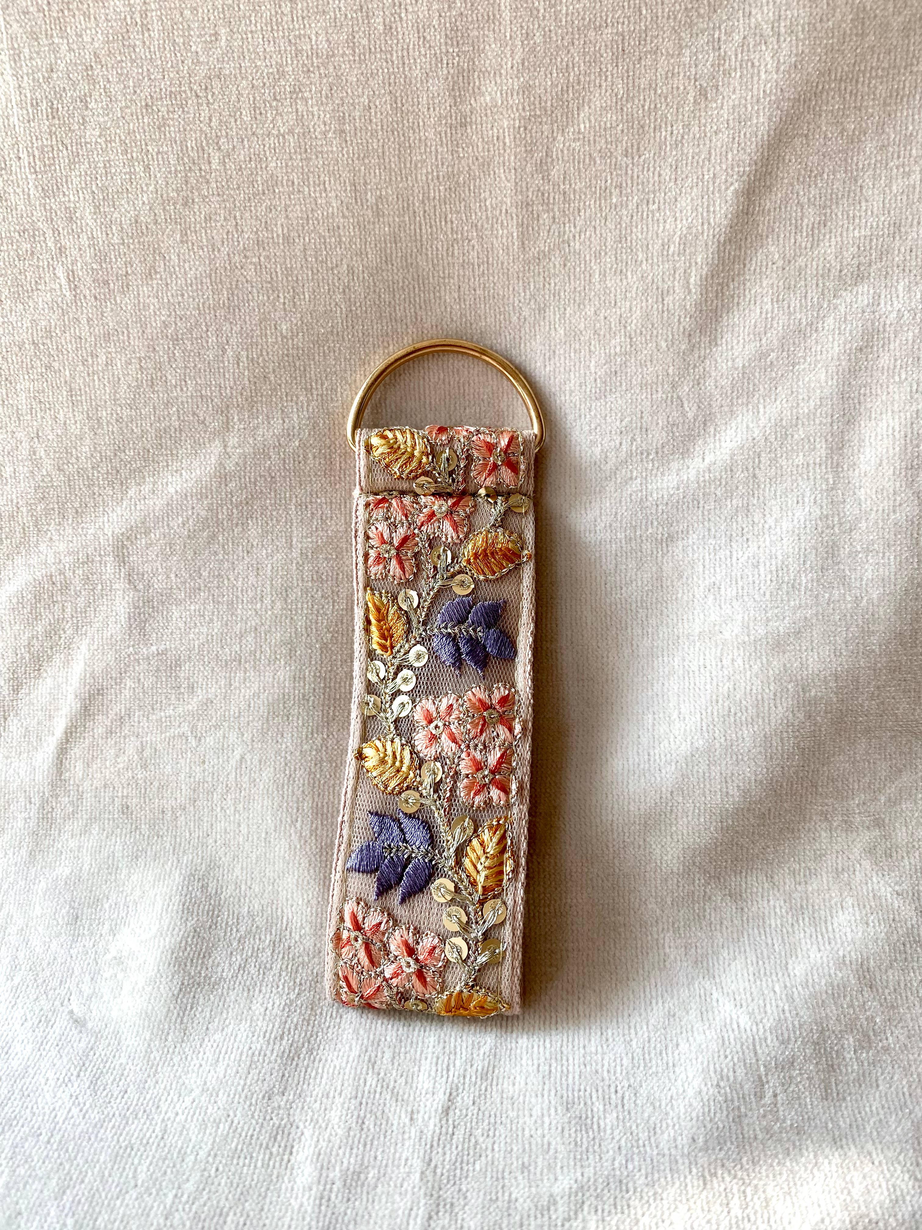 Temple of Treasure - Wholesale Keychain - Women's - Harvest Grapes in Peach - floral keychain - autumn gifts