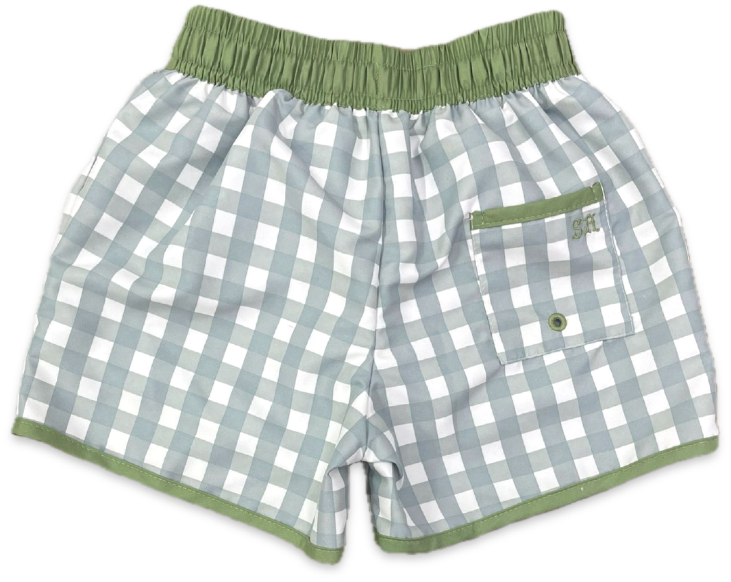 Sun House Children's - Wholesale Swim Shorts - Kids - Talmadge Trunk in Check5
