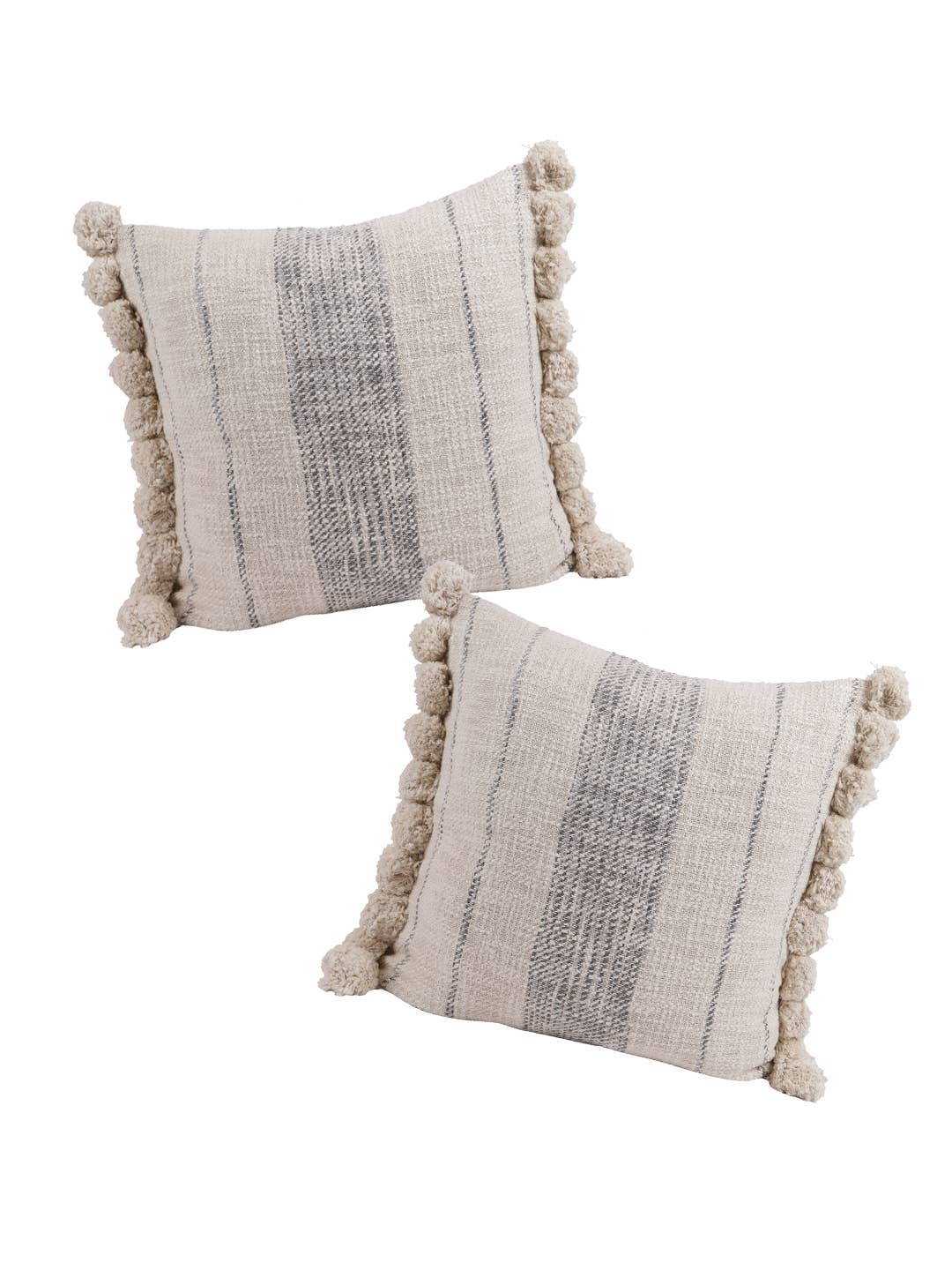 Eyda Homes - Wholesale Throw Pillow Cover - Stripe Pom Pom pillow cover | Discounted accent pillow cover5