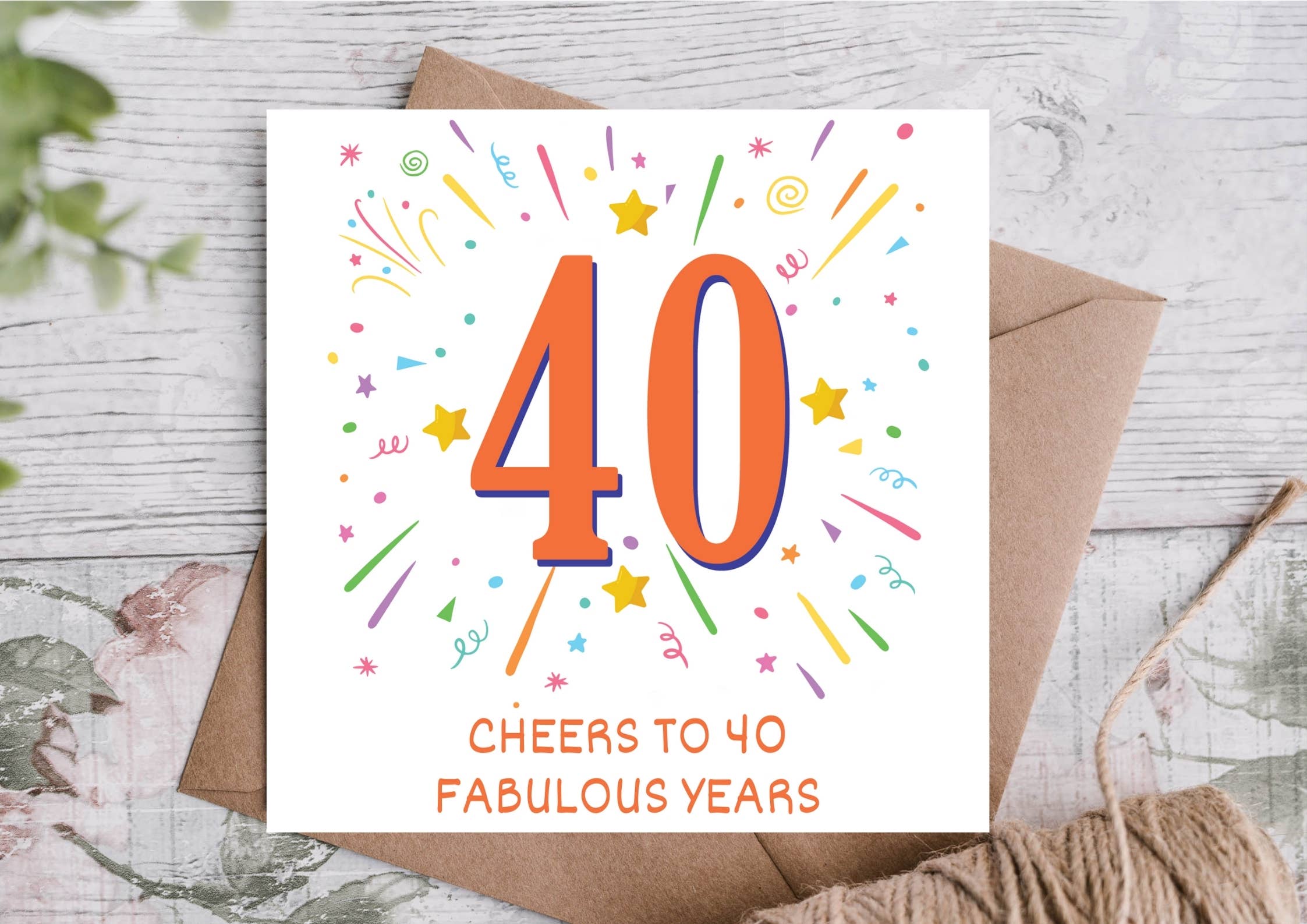 Highgrove Cards – wholesale Birthday card – Cheers to 40th Fabulous Years Birthday Card0
