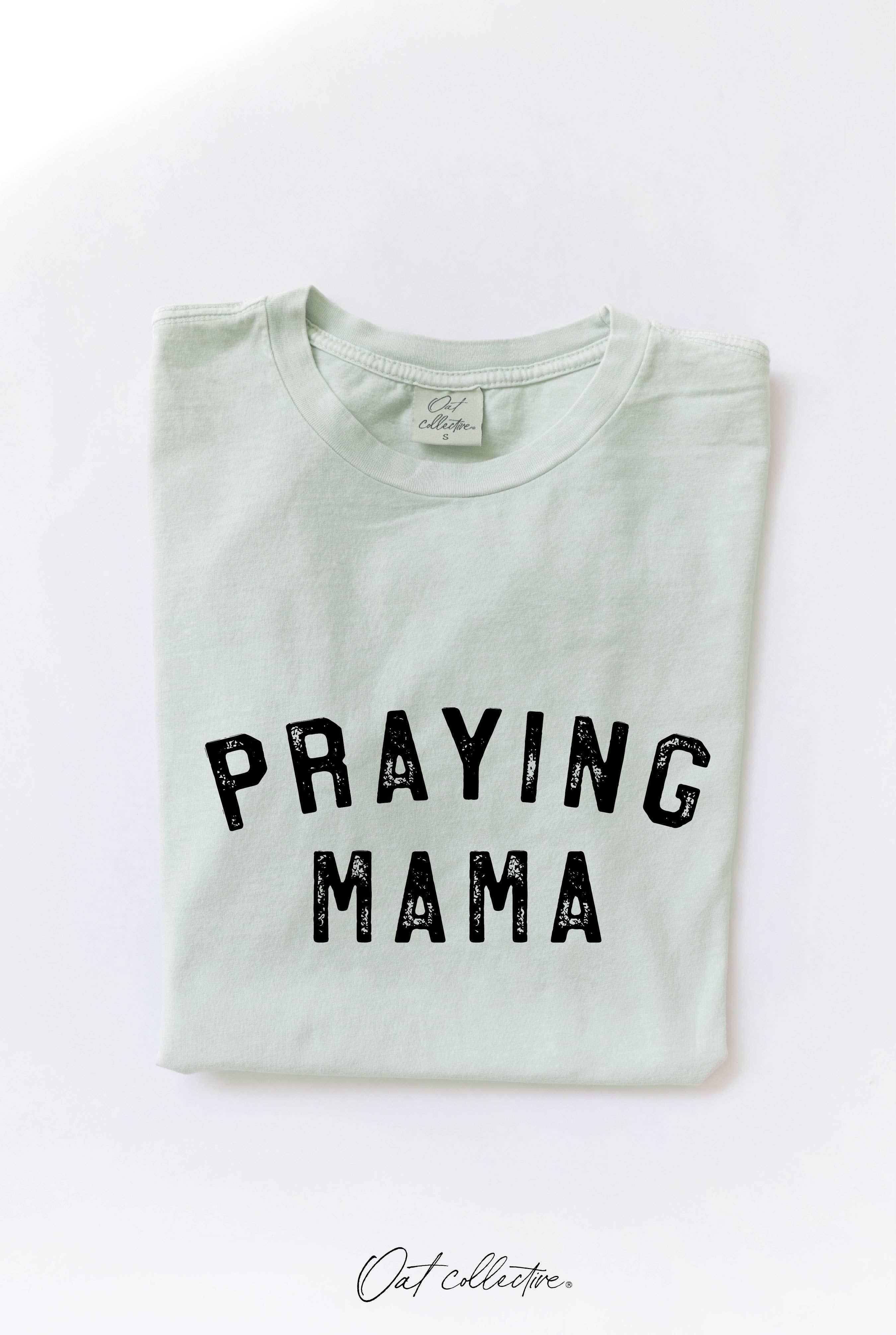 OAT COLLECTIVE - Wholesale Screen Printed T-Shirt - Women's - PRAYING MAMA  Mineral Graphic Top11