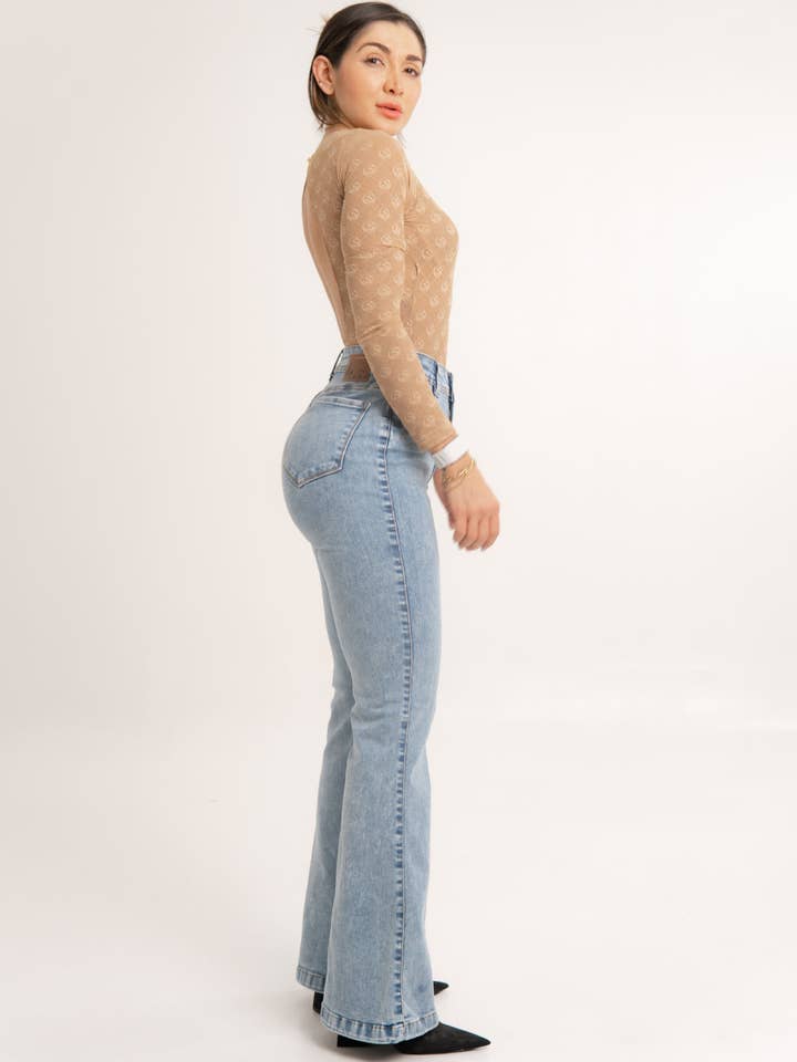 Simone 2 - Women's High Rise Bootcut Jeans for wholesale by Alien