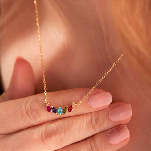 JoyPersonalized - Wholesale Pendant/Charm Necklace - Family Birthstone Necklace • Personalized Birthstone Jewelry