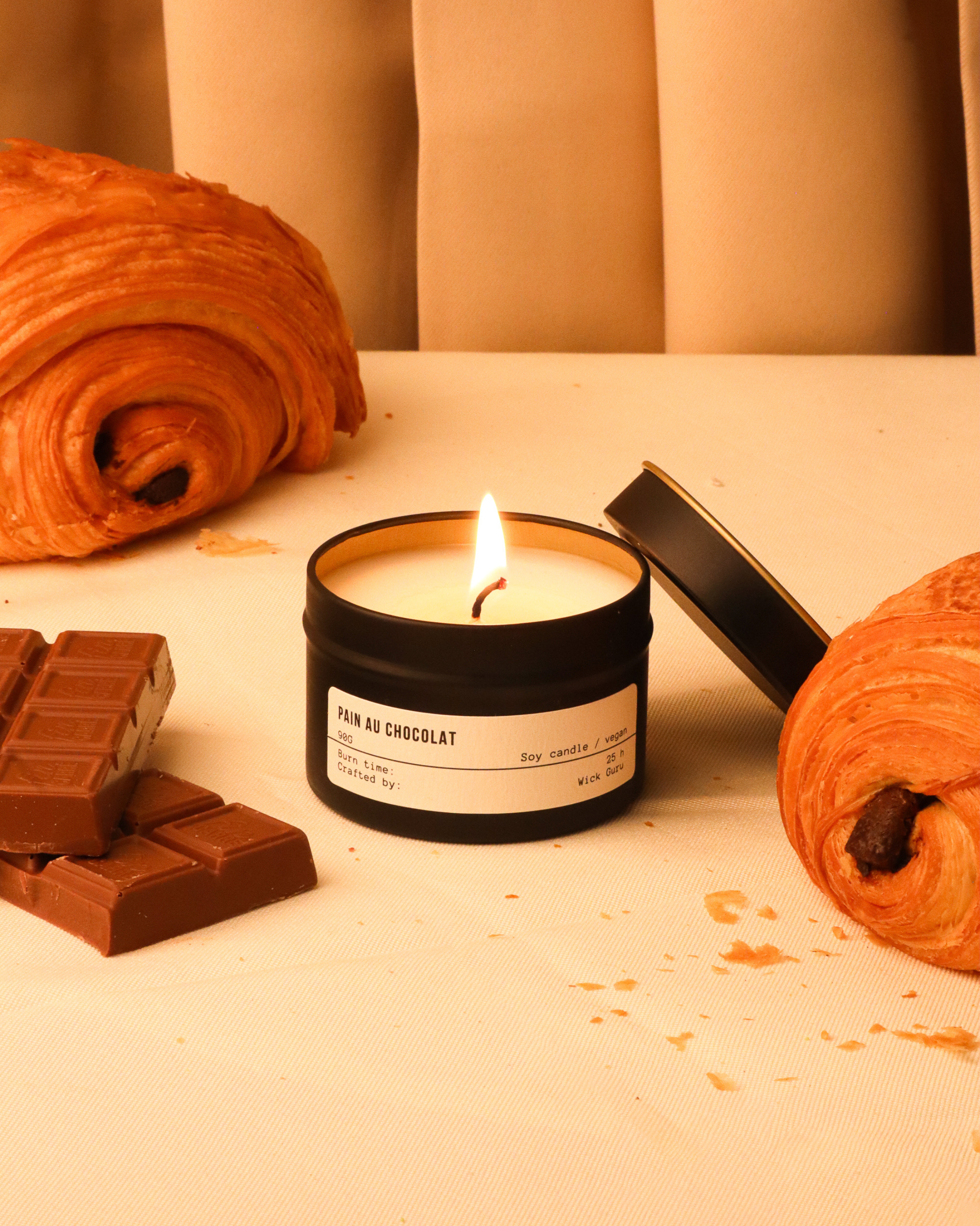 Wick Guru - Wholesale Jar/Filled Candle - Pain Au Chocolat Candle | Gift for Fiancé | Chocolate Gift1