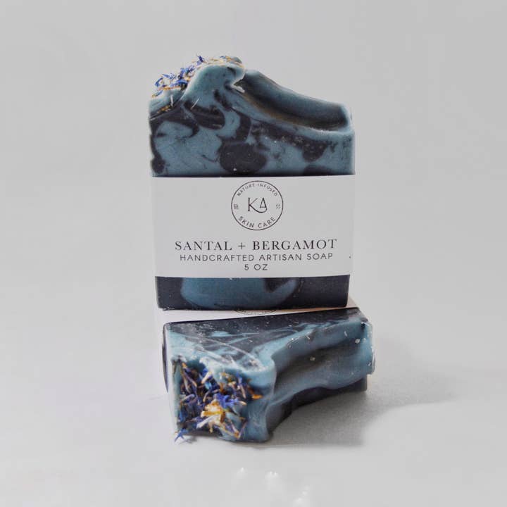 Karomni Co. - Wholesale Bar Soap - Artisan Soap Bar - Santal Bergamot, Charcoal Soap, Unisex