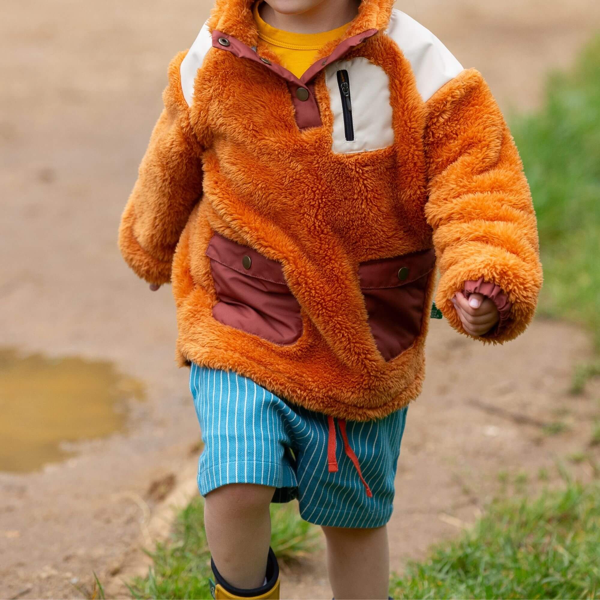 Horizon Blue Striped By The Sea Twill Shorts for wholesale on Faire8