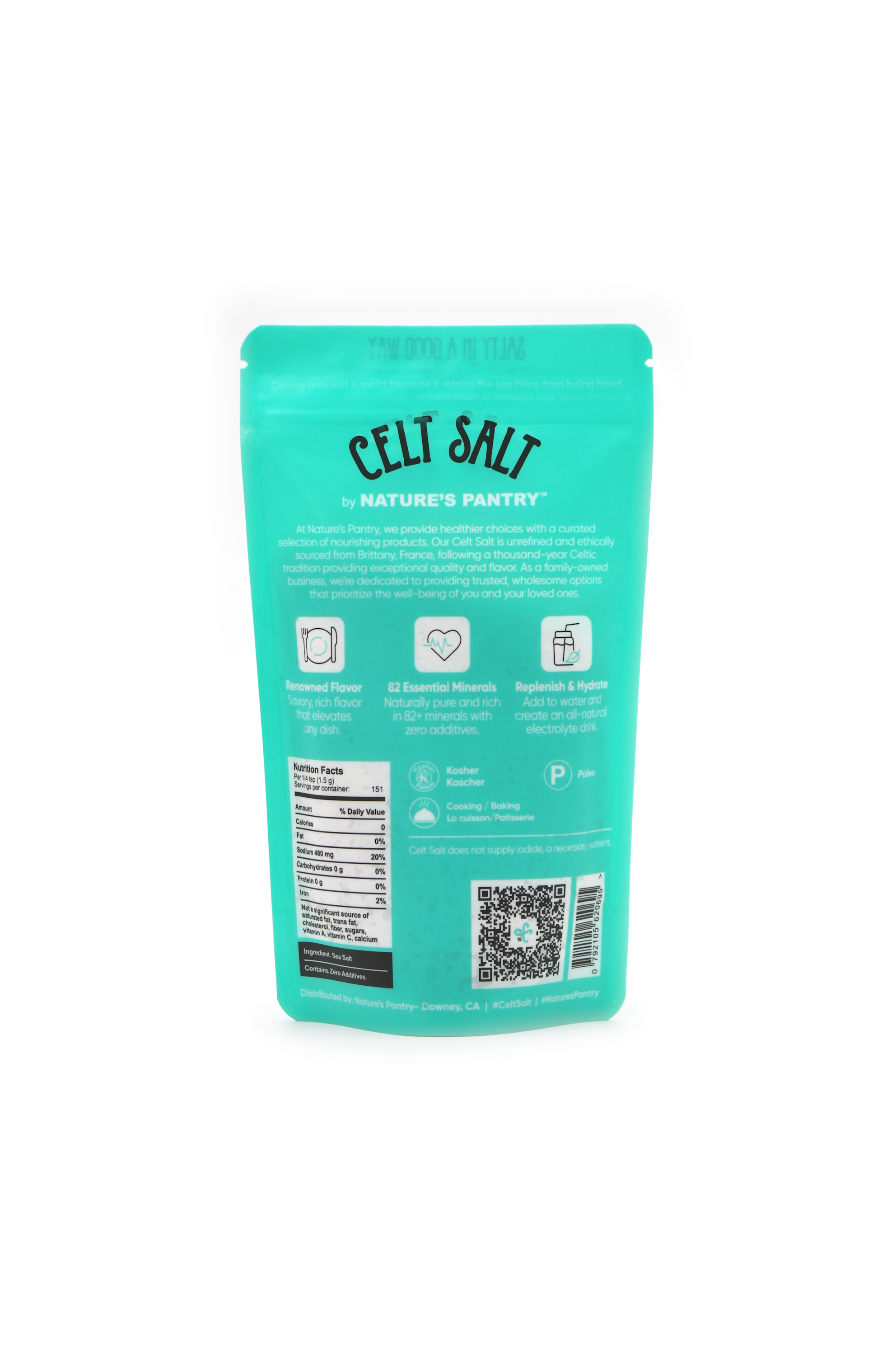 Celt Salt By Nature's Pantry – Sal por atacado – Sal Marinho Celta Fino - Pacote Refechável 227 g (1/2 lb)3