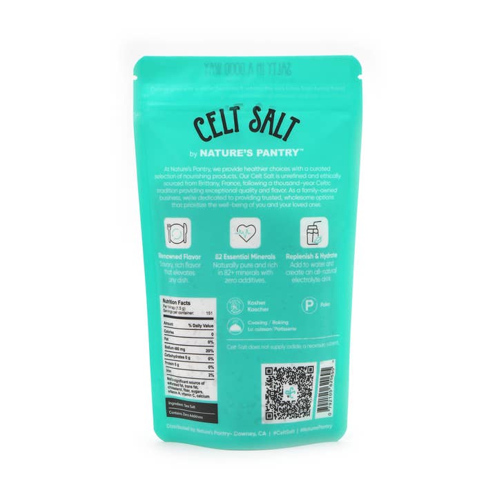 Celt Salt By Nature's Pantry – Sal por atacado – Sal Marinho Celta Fino - Pacote Refechável 227 g (1/2 lb)3