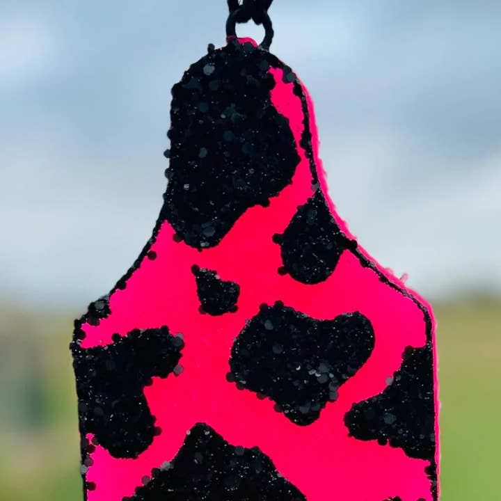Ear tag- Cow Print Car Freshie/Car Scent/air Freshener for wholesale by Scent Story Freshies