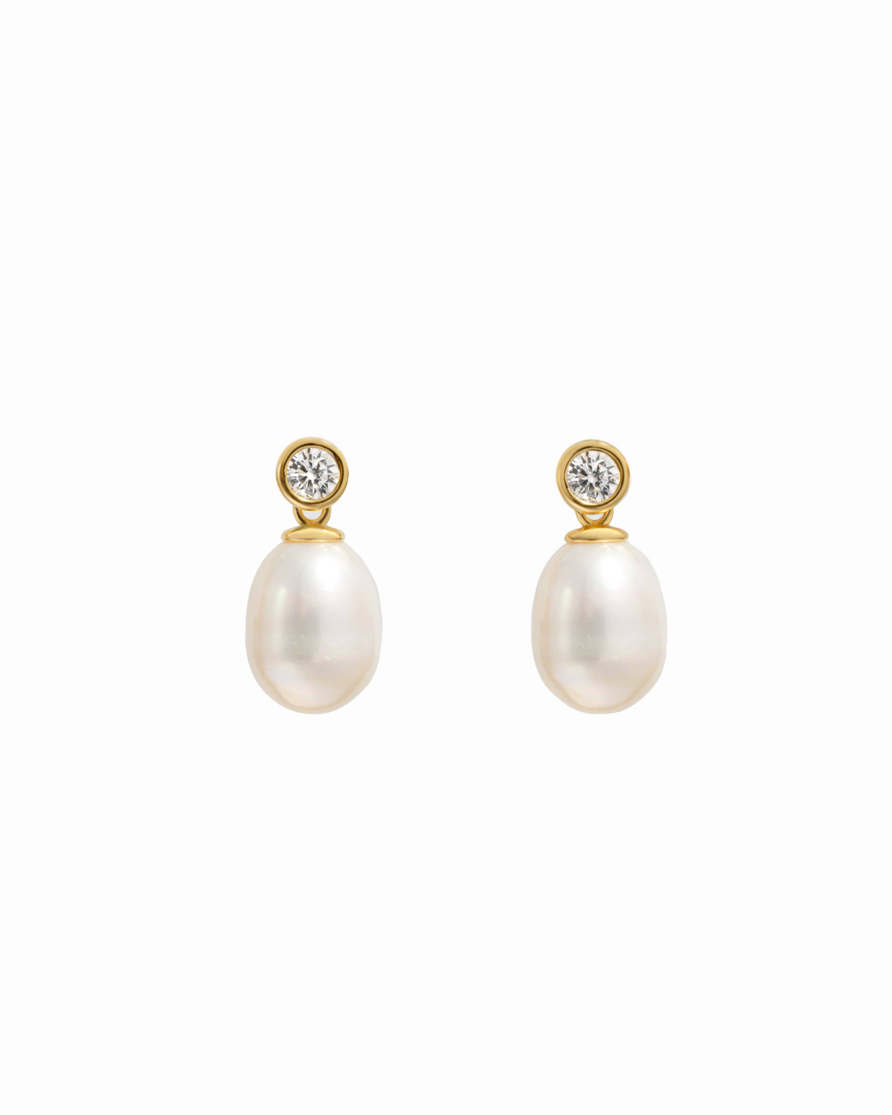 Sami Jewels - Wholesale Dangle Earrings - Bezel & Pearl Drop Earrings