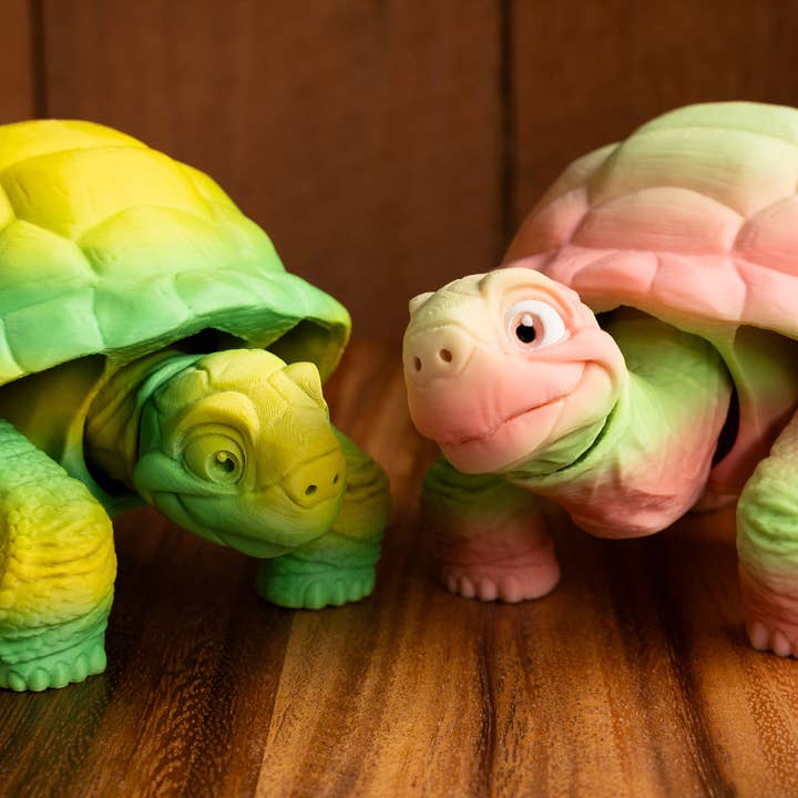 Great American Designs - Wholesale Fidget Toy - Kids - Baby Tortoise 3D Printed Toy, Articulated Fidget Toy