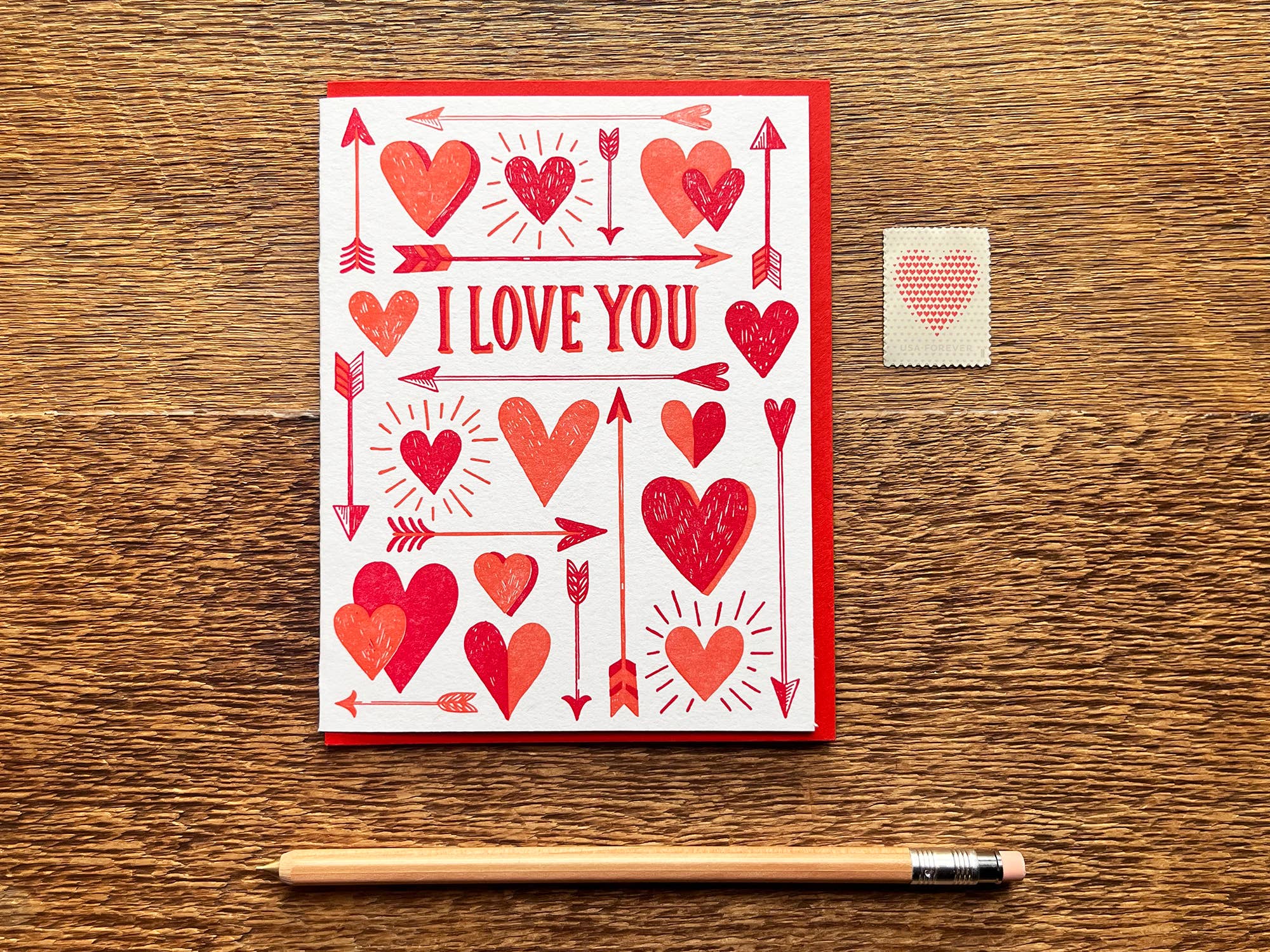 Noteworthy Paper & Press - Wholesale Love Card - I Love You Hearts and Arrows Card1