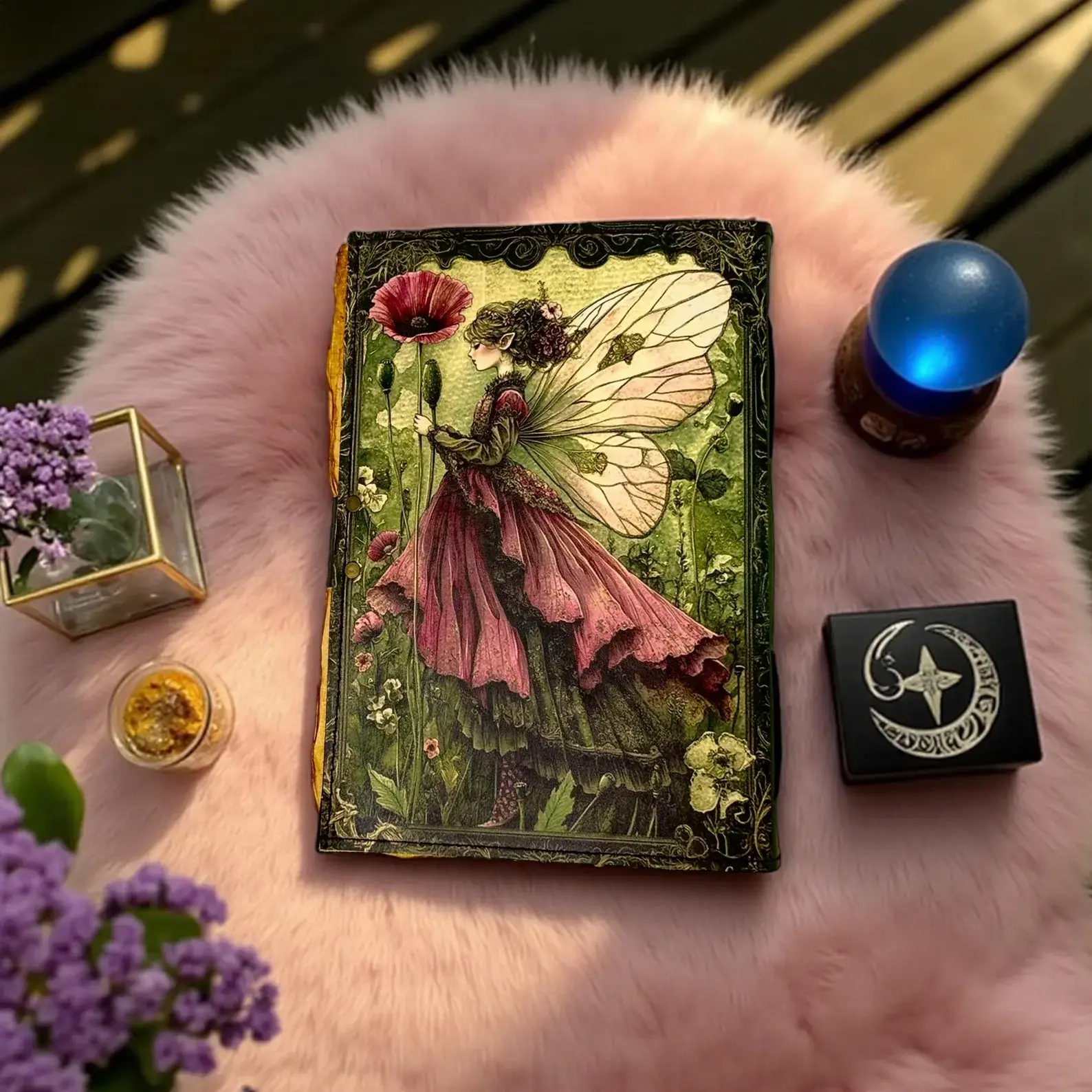 MNM HANDICRAFTS - Vente Journal intime - Journal en cuir de fée – Grimoire fait main Livre des ombres1