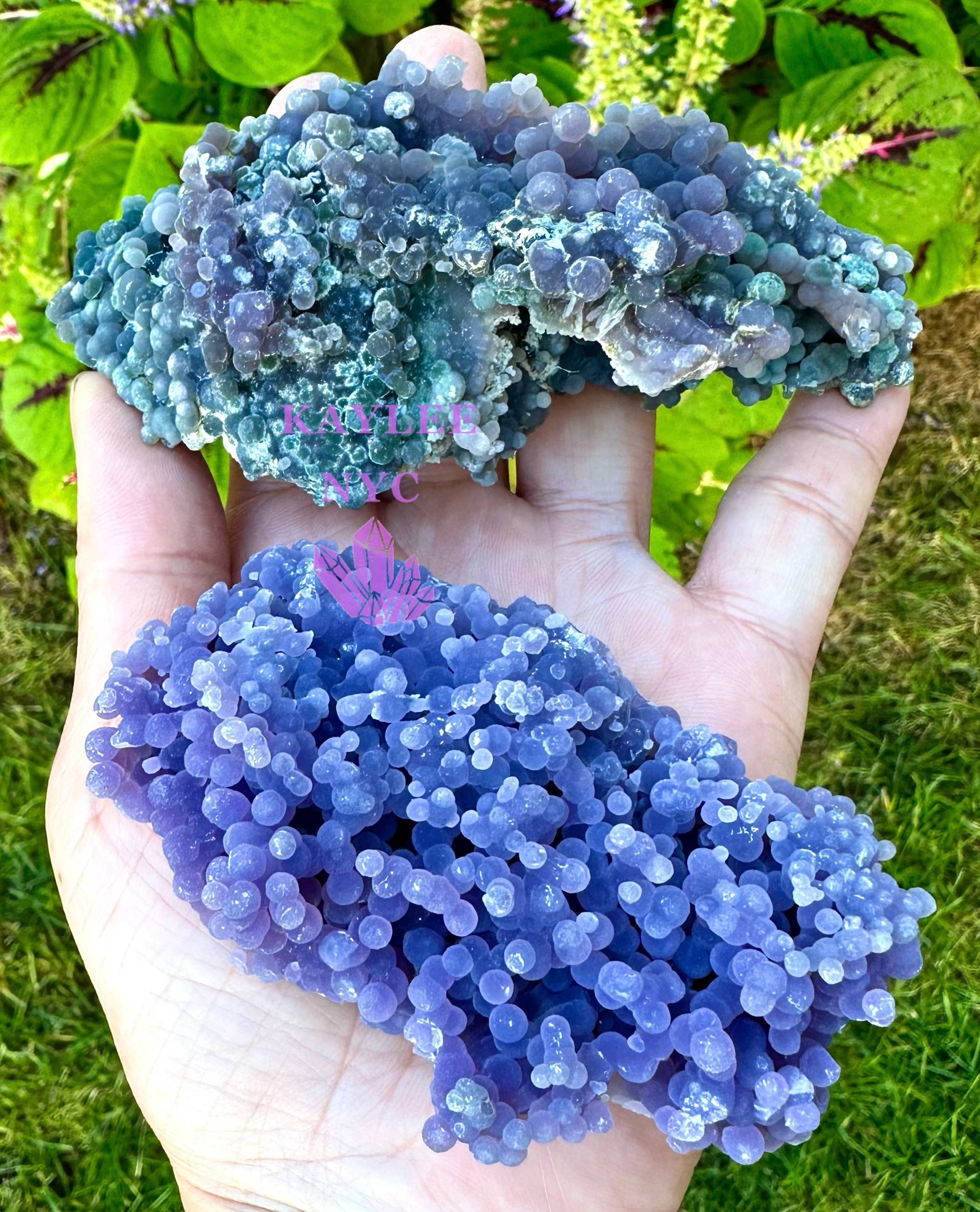 KayleeNYC - Wholesale Spiritual Stone/Crystal - 5-6 pcs Natural Grape Agate Raw Crystal6