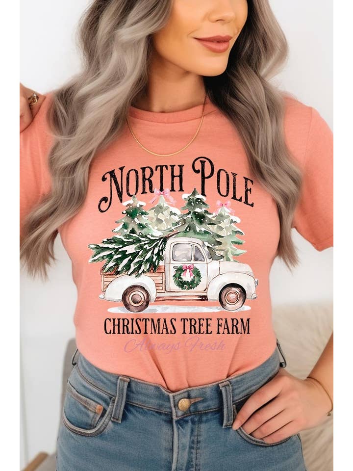 COLORBEAR - Wholesale T-Shirt (Graphic) - Women's - North Pole Christmas Graphic Tee15