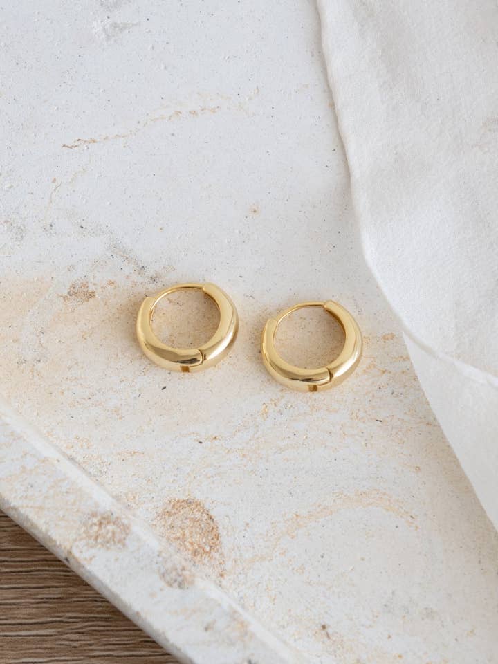 Isla Huggie Hoops for wholesale by AALLYN