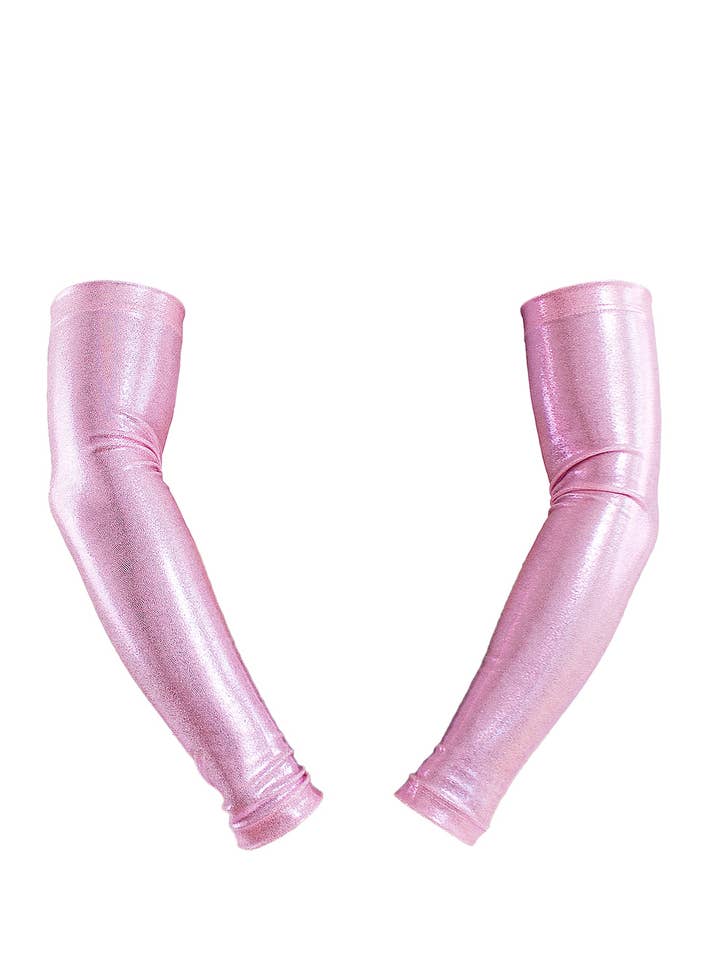 Holographic Arm sleeves /BABY PINK HOLO for wholesale by EXES LINGERIE