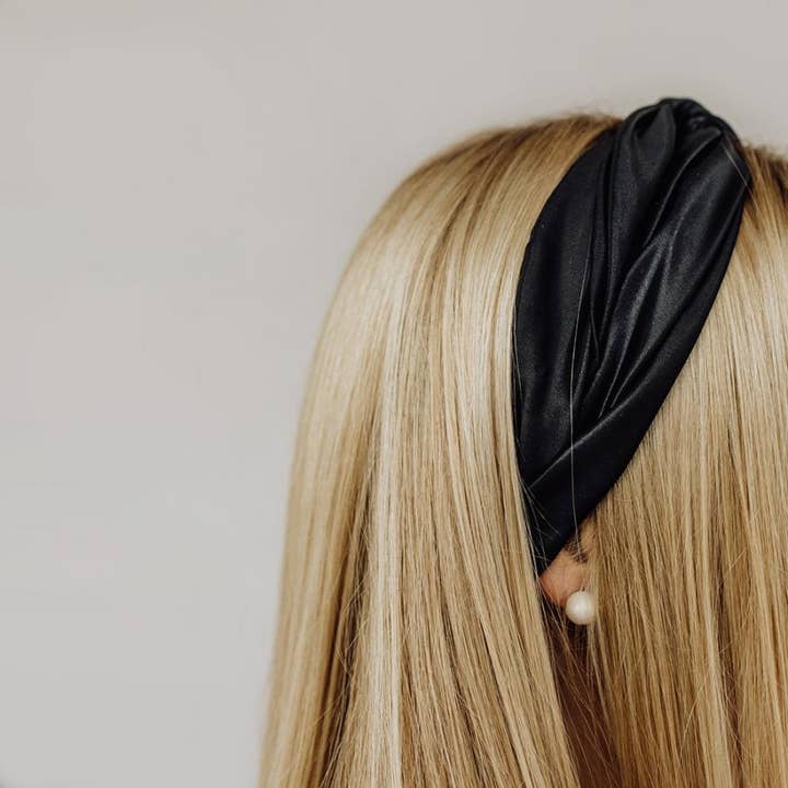 ilks - Wholesale Haarband - Dames - Zijden hoofdband zwart