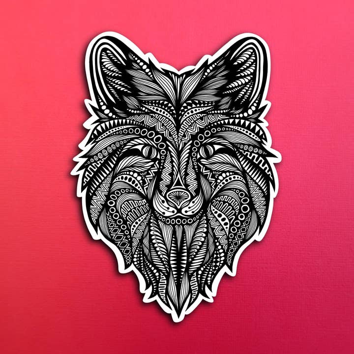 Wolf Sticker (WATERPROOF) for wholesale by Zenspire Designs