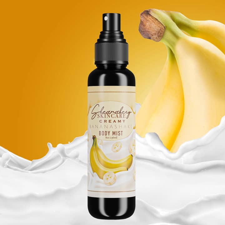 Bananen-Shake-Körpernebel für den Großhandel von Sheamakery Skincare