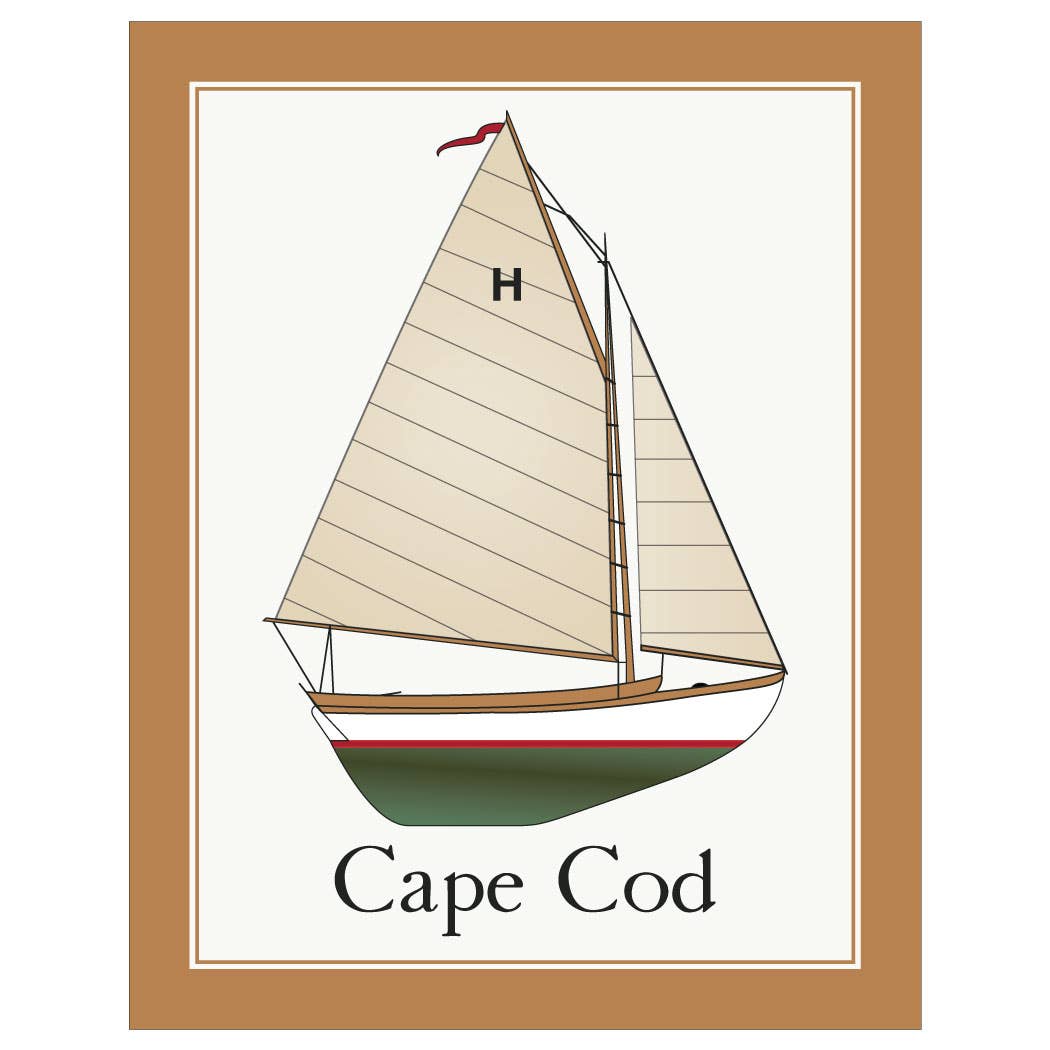 Fridgedoor - Wholesale Everyday Greeting Card - 5'' x 7''  Cape Cod Herreshoff Greeting Card0